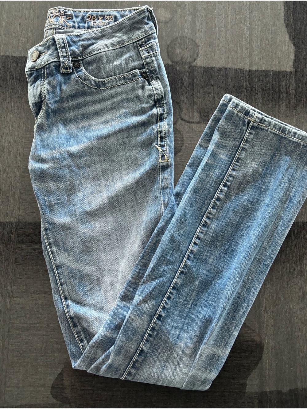 Buckle black Straight Leg Jeans - Light Blue Wash